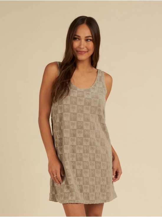 Rylee + Cru Dresses & Skirts - Rylee + Cru Grey Terry Tank Dress | Palm Check size Small